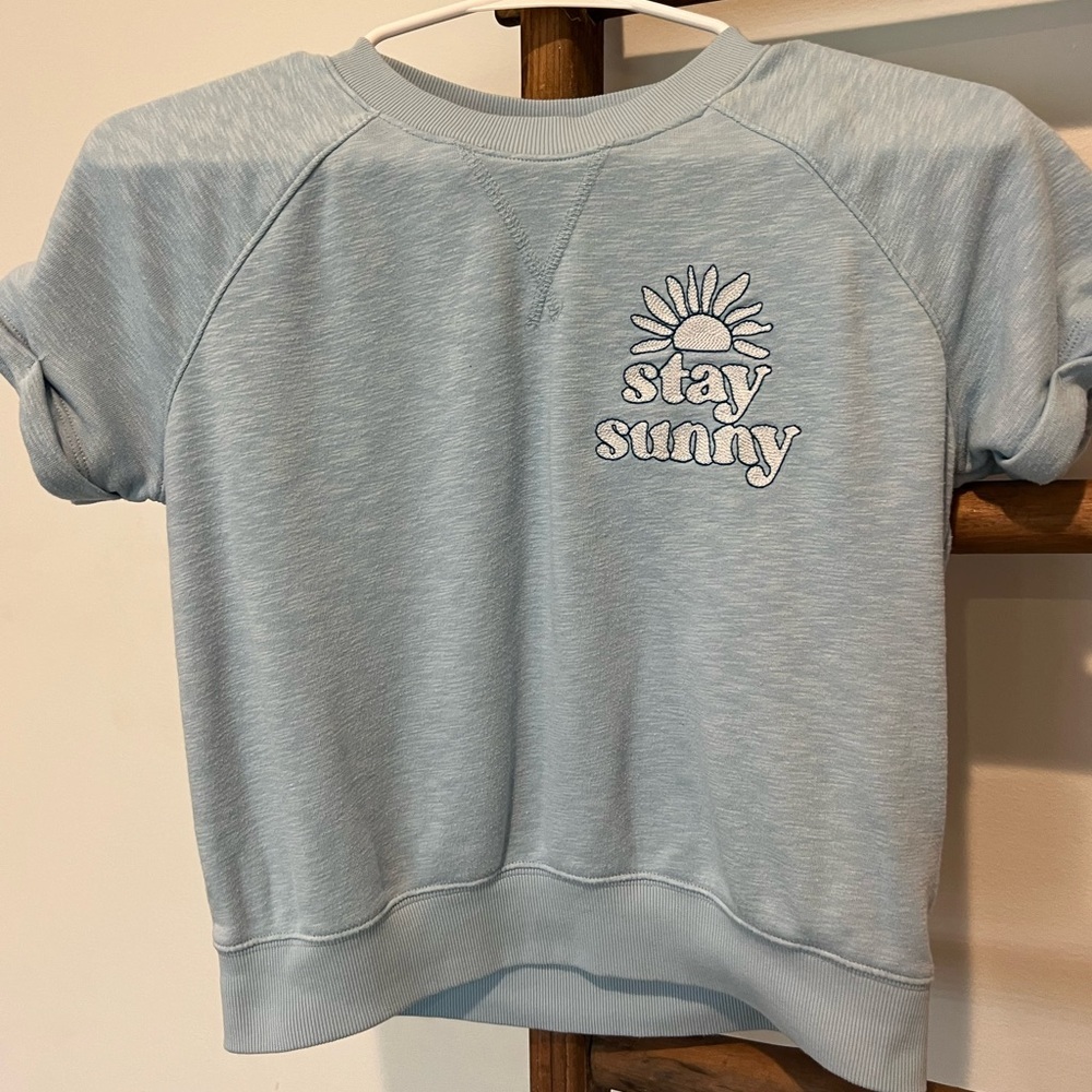 Old Navy Short-Sleeve Graphic Crew-Neck Sweatshirt for Girls L 10/12